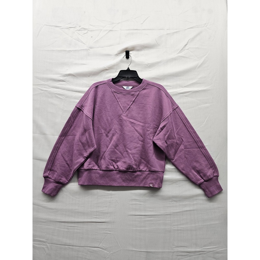 Joy Lab Womens Pullover Sweatshirt Purple Cotton Blend Athletic Size XXS